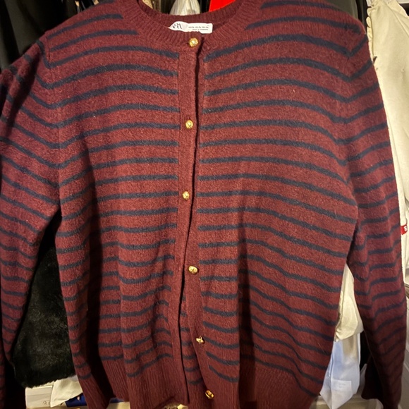 Zara Sweaters - Zara Striped Knit Cardigan